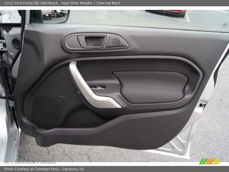 Ingot Silver Metallic / Charcoal Black 2012 Ford Fiesta SES Hatchback