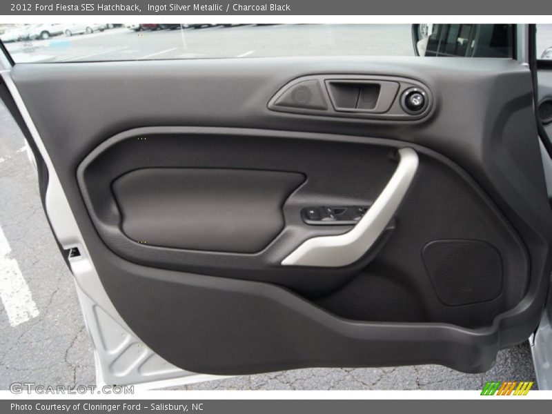 Ingot Silver Metallic / Charcoal Black 2012 Ford Fiesta SES Hatchback