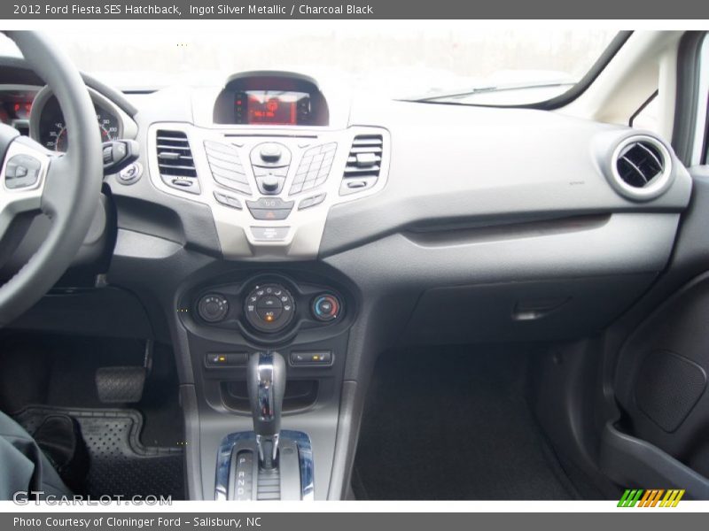Ingot Silver Metallic / Charcoal Black 2012 Ford Fiesta SES Hatchback