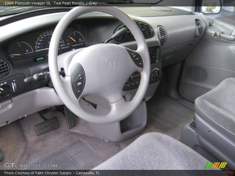 Teal Pearl Metallic / Grey 1996 Plymouth Voyager SE