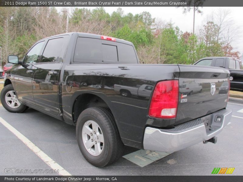 Brilliant Black Crystal Pearl / Dark Slate Gray/Medium Graystone 2011 Dodge Ram 1500 ST Crew Cab