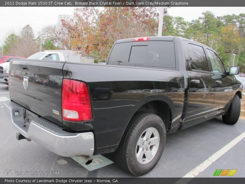 Brilliant Black Crystal Pearl / Dark Slate Gray/Medium Graystone 2011 Dodge Ram 1500 ST Crew Cab