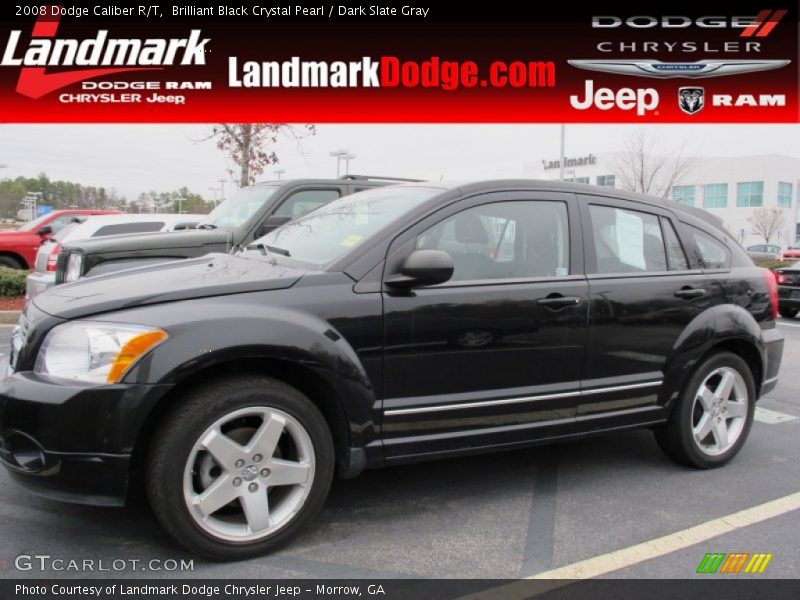 Brilliant Black Crystal Pearl / Dark Slate Gray 2008 Dodge Caliber R/T