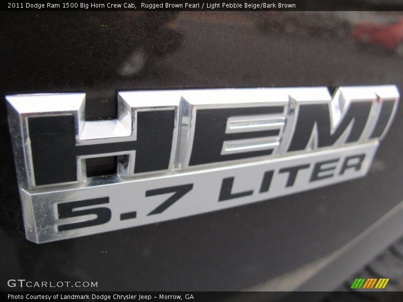 Rugged Brown Pearl / Light Pebble Beige/Bark Brown 2011 Dodge Ram 1500 Big Horn Crew Cab