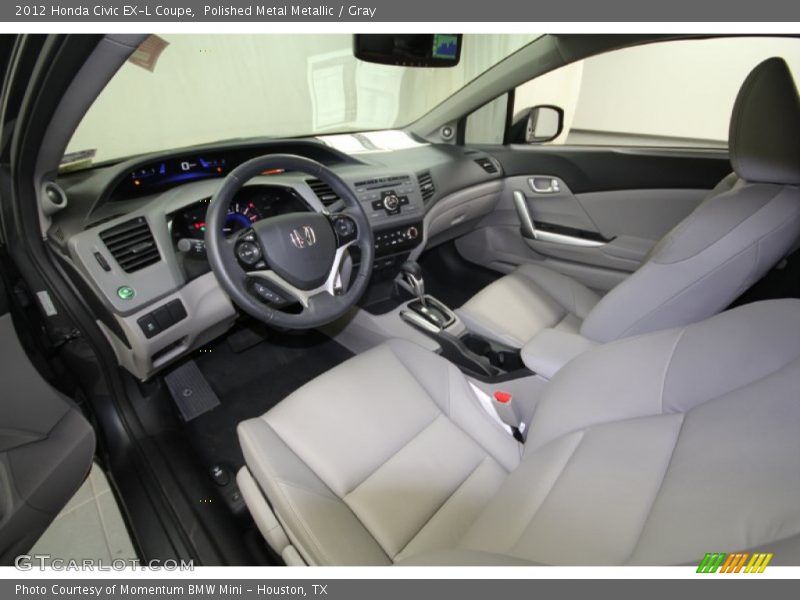  2012 Civic EX-L Coupe Gray Interior