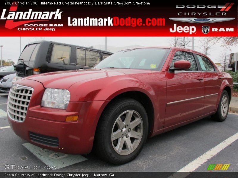 Inferno Red Crystal Pearlcoat / Dark Slate Gray/Light Graystone 2007 Chrysler 300