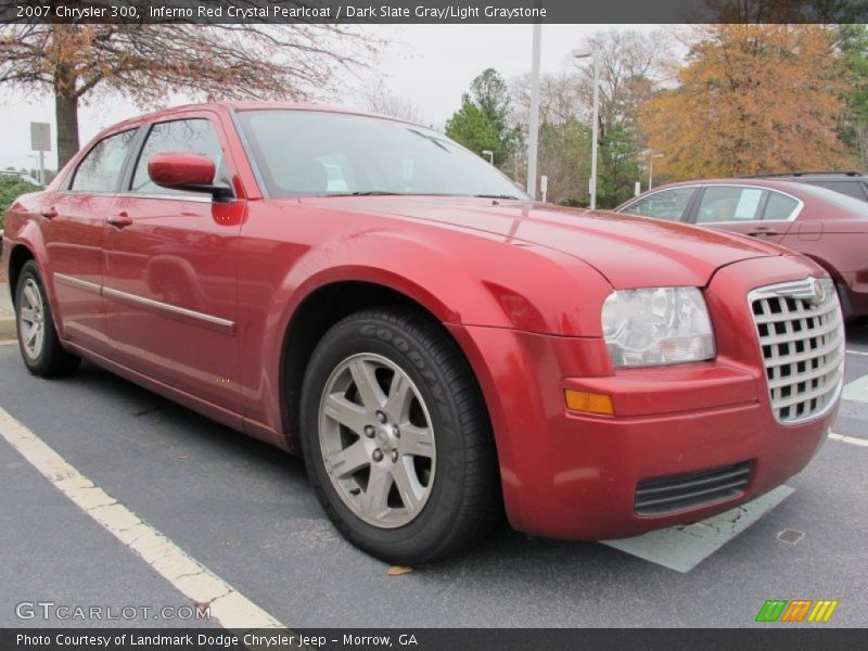 Inferno Red Crystal Pearlcoat / Dark Slate Gray/Light Graystone 2007 Chrysler 300