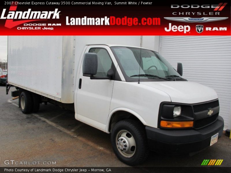 Summit White / Pewter 2007 Chevrolet Express Cutaway 3500 Commercial Moving Van