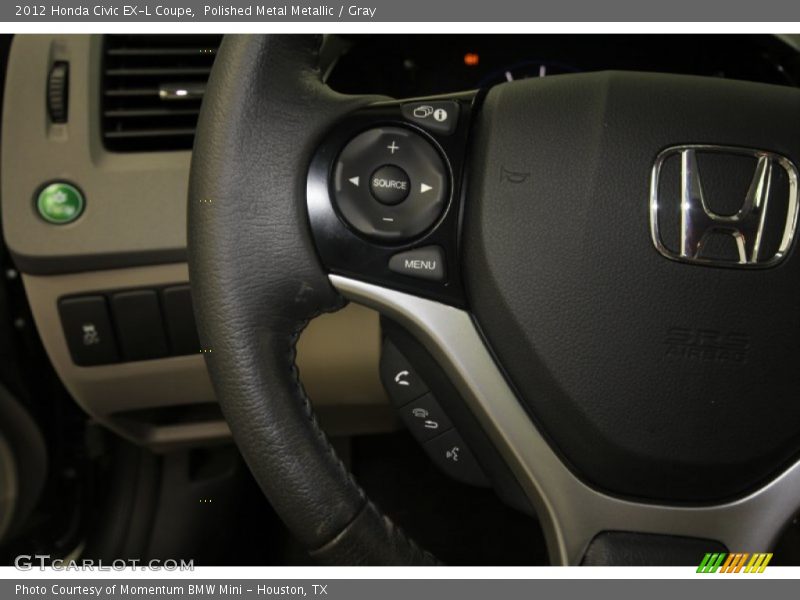 Polished Metal Metallic / Gray 2012 Honda Civic EX-L Coupe