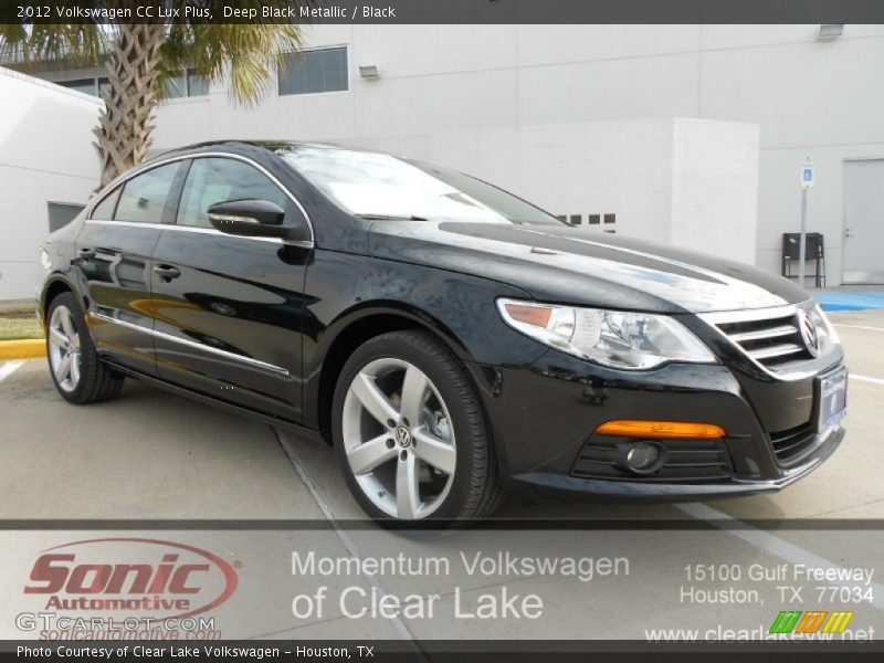 Deep Black Metallic / Black 2012 Volkswagen CC Lux Plus
