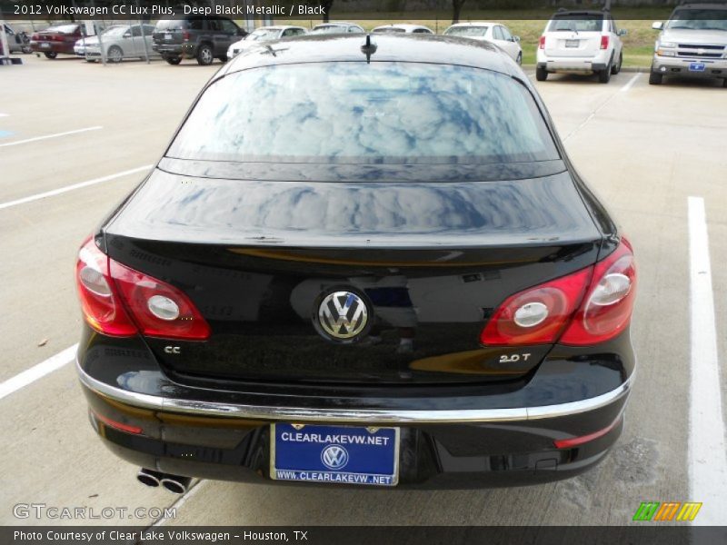 Deep Black Metallic / Black 2012 Volkswagen CC Lux Plus