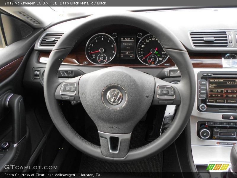 Deep Black Metallic / Black 2012 Volkswagen CC Lux Plus