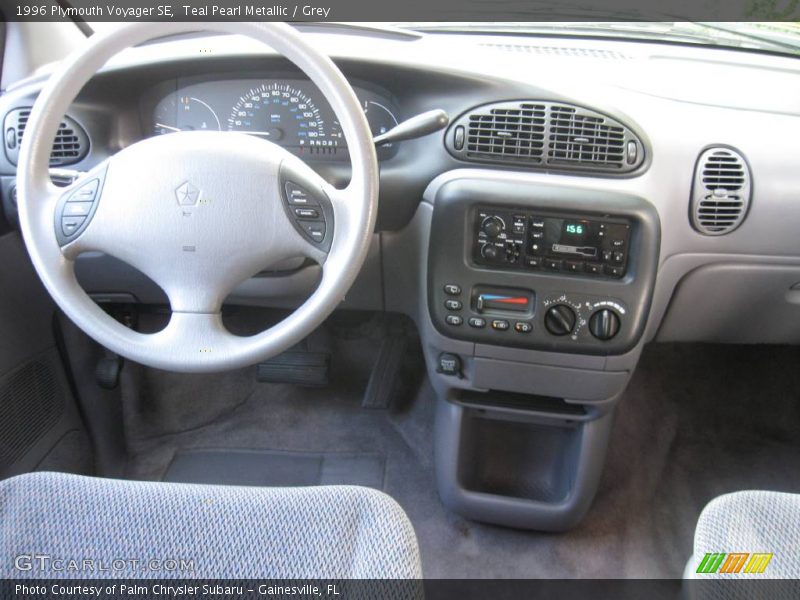 Teal Pearl Metallic / Grey 1996 Plymouth Voyager SE