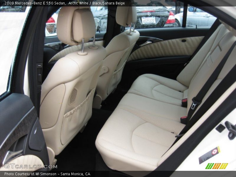 Arctic White / Black/Sahara Beige 2009 Mercedes-Benz E 550 Sedan