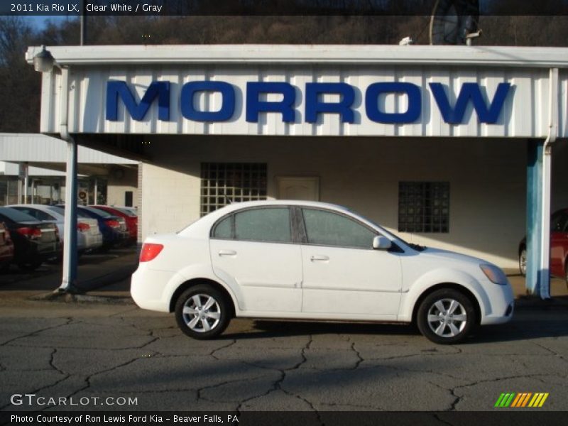Clear White / Gray 2011 Kia Rio LX