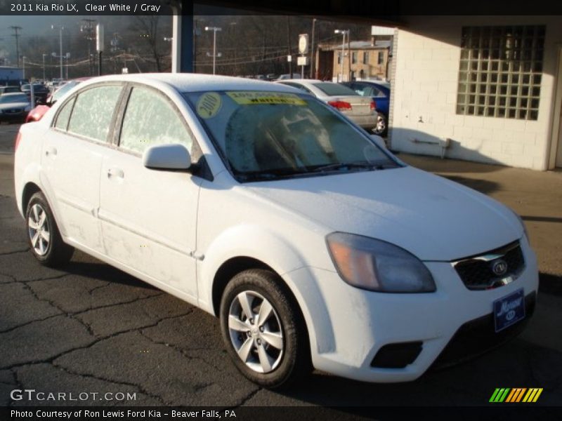 Clear White / Gray 2011 Kia Rio LX