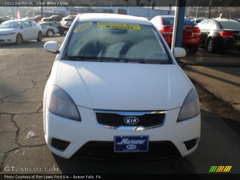 Clear White / Gray 2011 Kia Rio LX