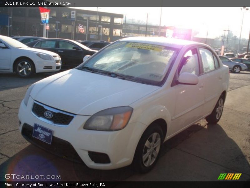 Clear White / Gray 2011 Kia Rio LX