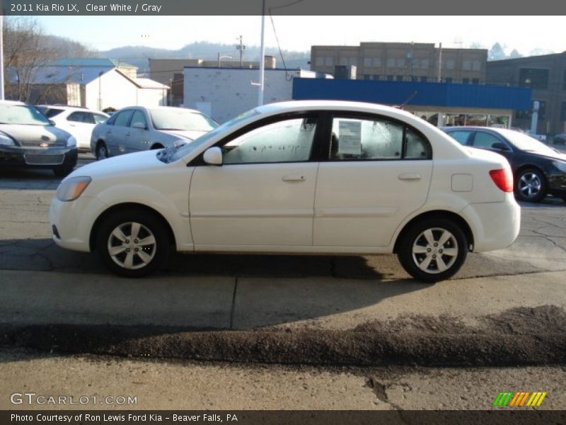 Clear White / Gray 2011 Kia Rio LX