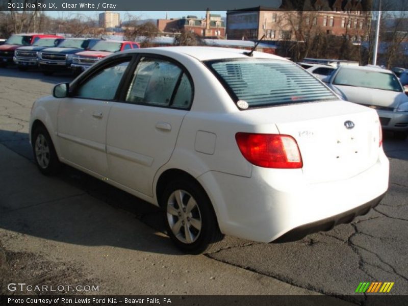Clear White / Gray 2011 Kia Rio LX