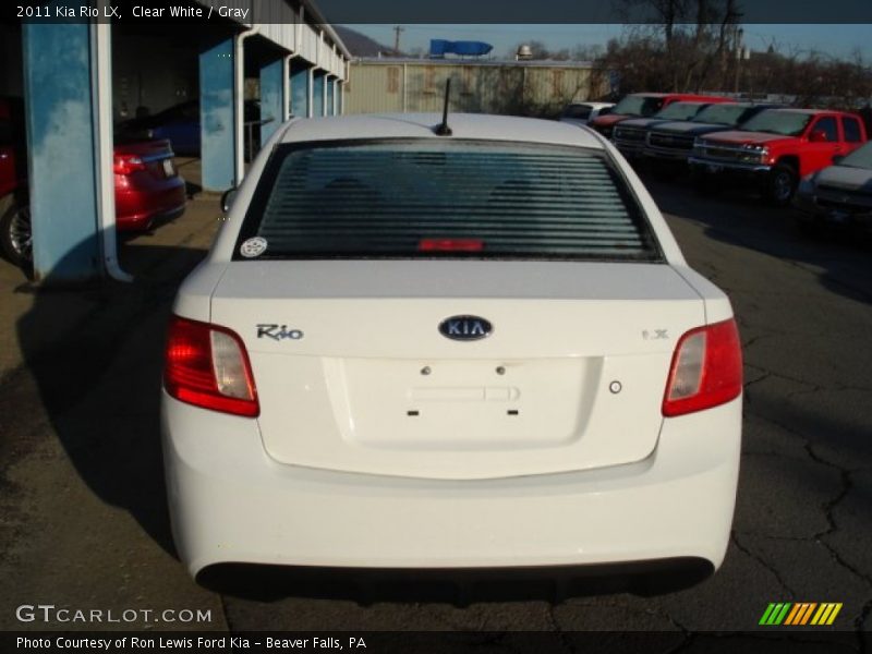 Clear White / Gray 2011 Kia Rio LX