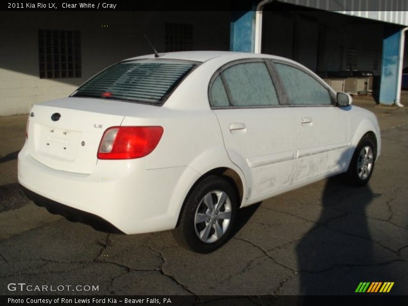 Clear White / Gray 2011 Kia Rio LX