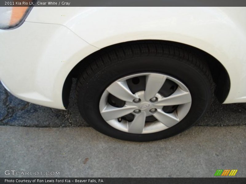 Clear White / Gray 2011 Kia Rio LX