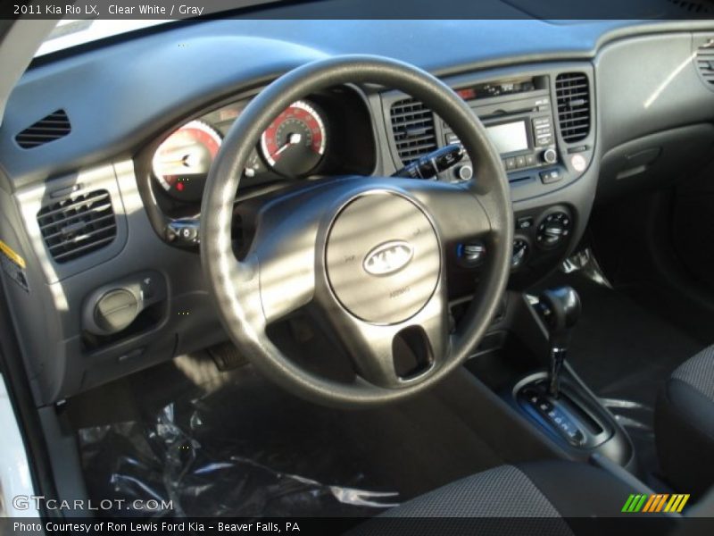 Clear White / Gray 2011 Kia Rio LX