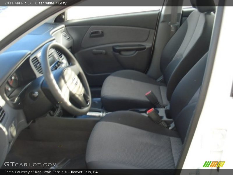 Clear White / Gray 2011 Kia Rio LX