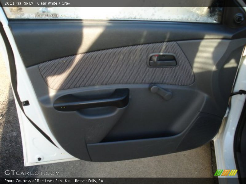 Clear White / Gray 2011 Kia Rio LX