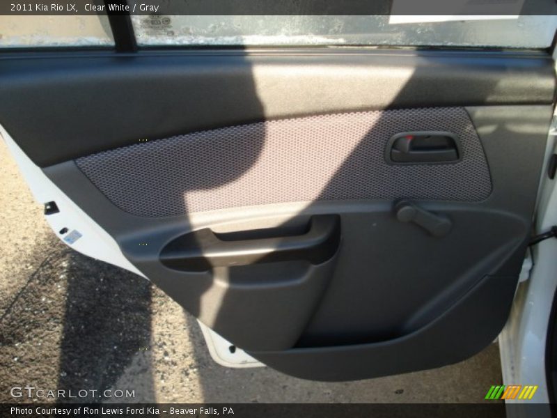 Clear White / Gray 2011 Kia Rio LX