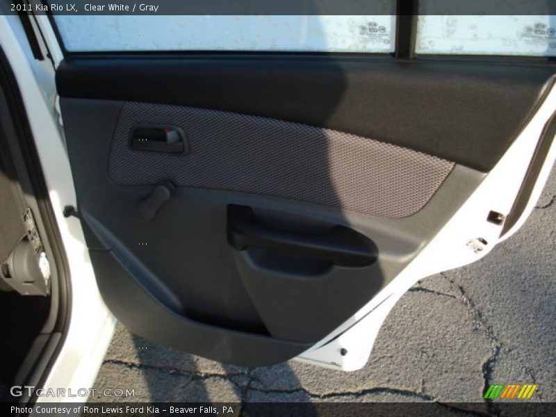 Clear White / Gray 2011 Kia Rio LX