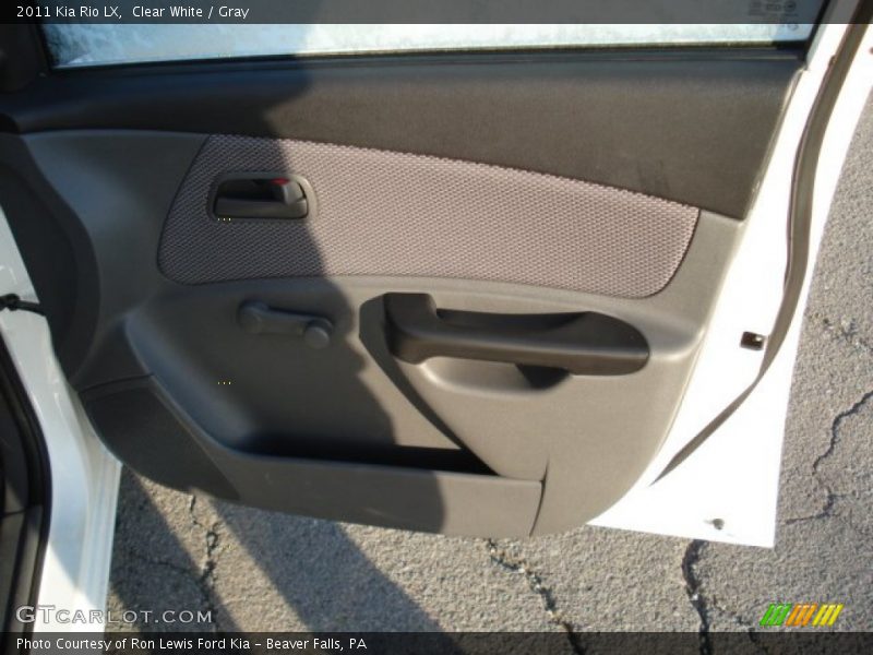 Clear White / Gray 2011 Kia Rio LX