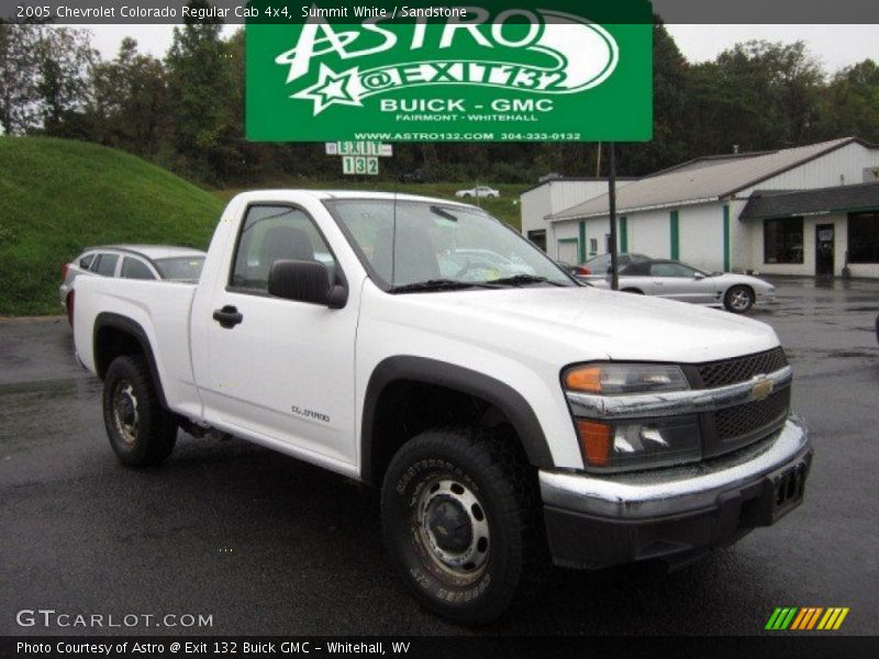 Summit White / Sandstone 2005 Chevrolet Colorado Regular Cab 4x4