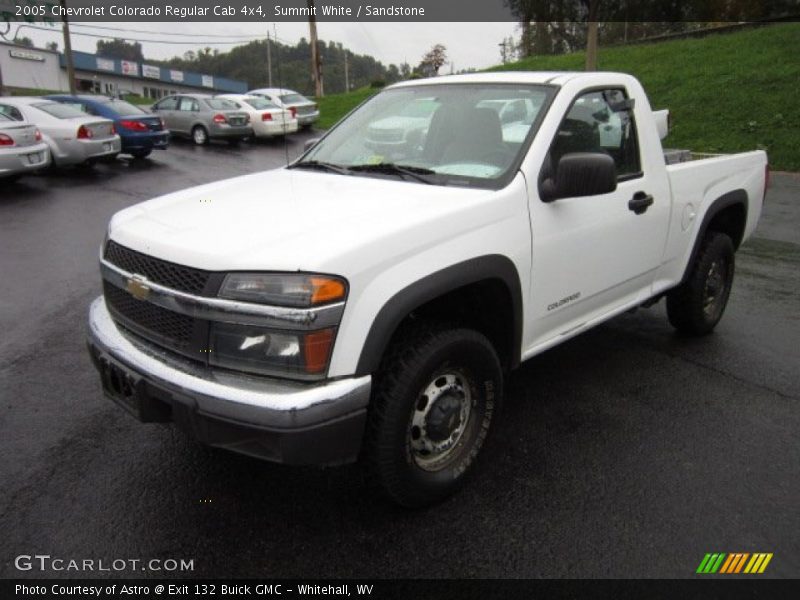 Summit White / Sandstone 2005 Chevrolet Colorado Regular Cab 4x4