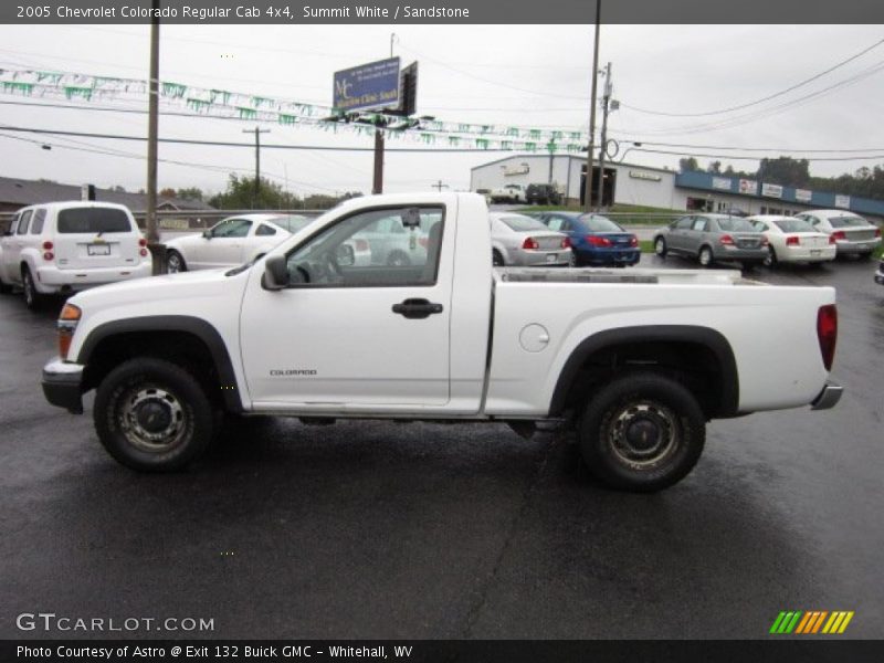 Summit White / Sandstone 2005 Chevrolet Colorado Regular Cab 4x4