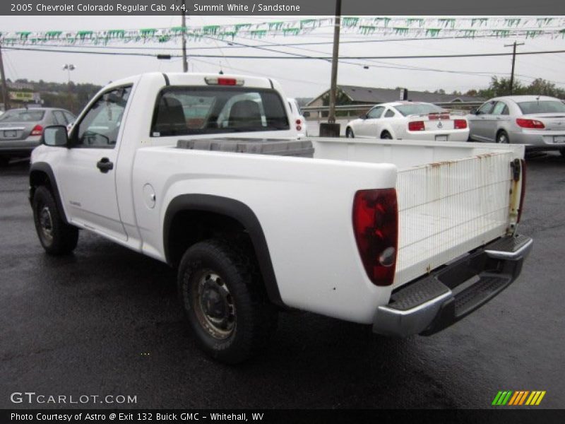 Summit White / Sandstone 2005 Chevrolet Colorado Regular Cab 4x4