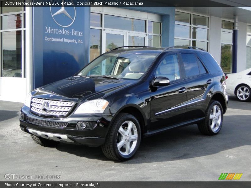 Obsidian Black Metallic / Macadamia 2008 Mercedes-Benz ML 350 4Matic