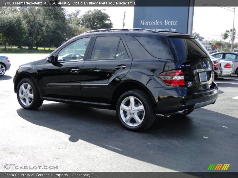 Obsidian Black Metallic / Macadamia 2008 Mercedes-Benz ML 350 4Matic