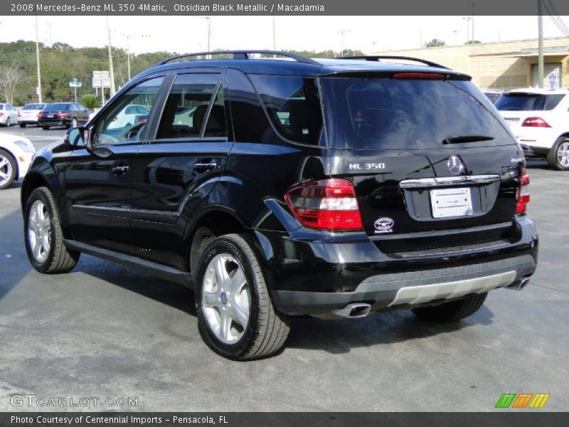 Obsidian Black Metallic / Macadamia 2008 Mercedes-Benz ML 350 4Matic