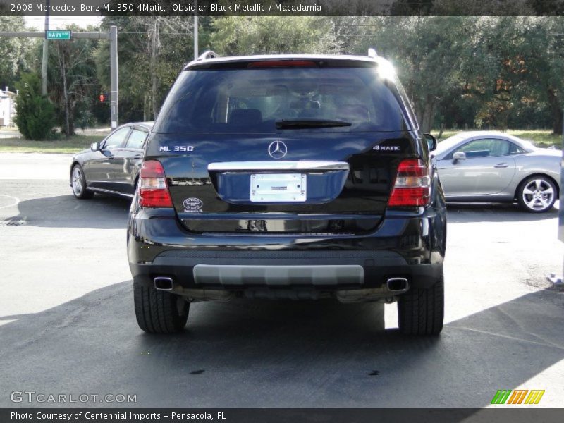 Obsidian Black Metallic / Macadamia 2008 Mercedes-Benz ML 350 4Matic