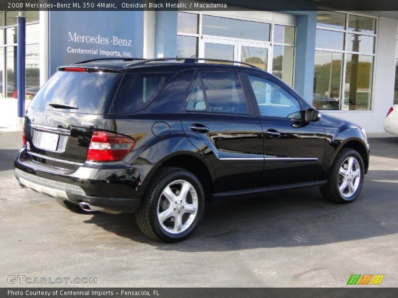 Obsidian Black Metallic / Macadamia 2008 Mercedes-Benz ML 350 4Matic