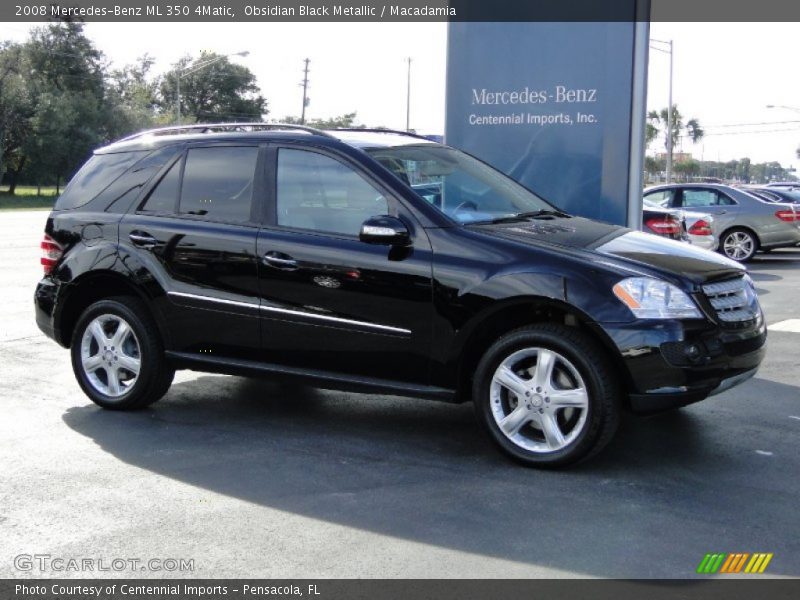 Obsidian Black Metallic / Macadamia 2008 Mercedes-Benz ML 350 4Matic