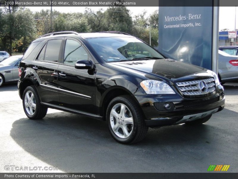 Obsidian Black Metallic / Macadamia 2008 Mercedes-Benz ML 350 4Matic