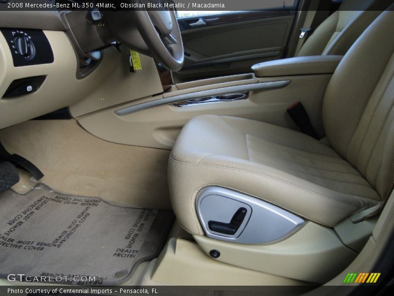 Obsidian Black Metallic / Macadamia 2008 Mercedes-Benz ML 350 4Matic