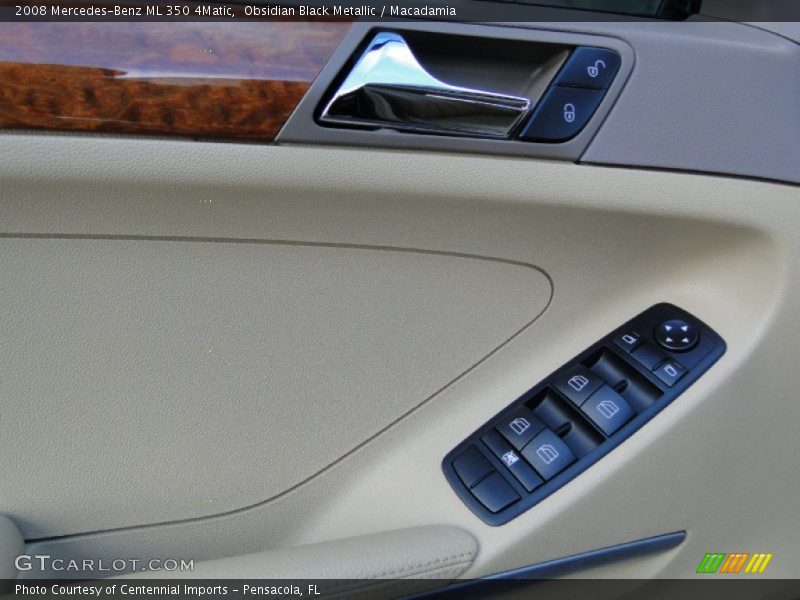 Obsidian Black Metallic / Macadamia 2008 Mercedes-Benz ML 350 4Matic