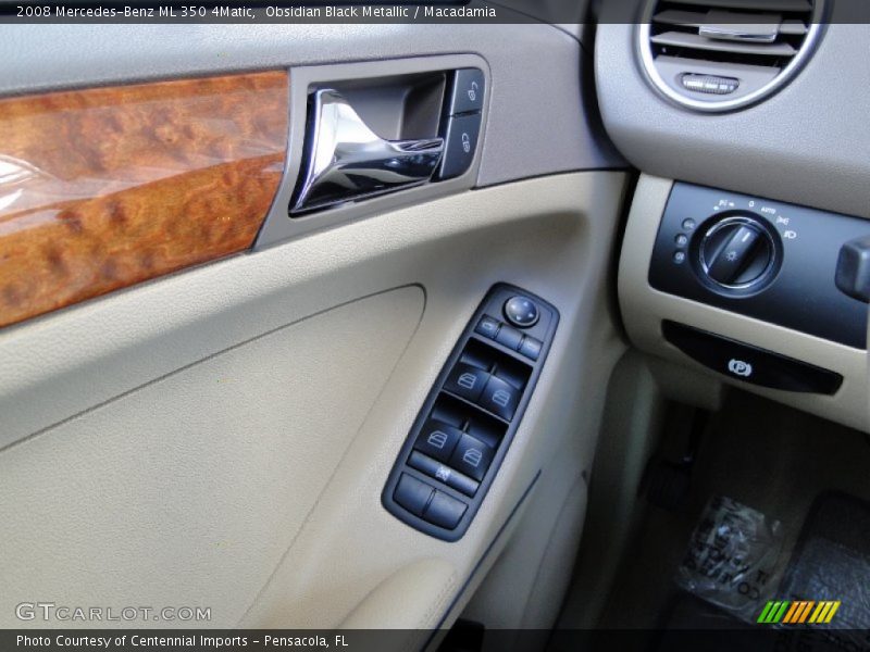 Obsidian Black Metallic / Macadamia 2008 Mercedes-Benz ML 350 4Matic