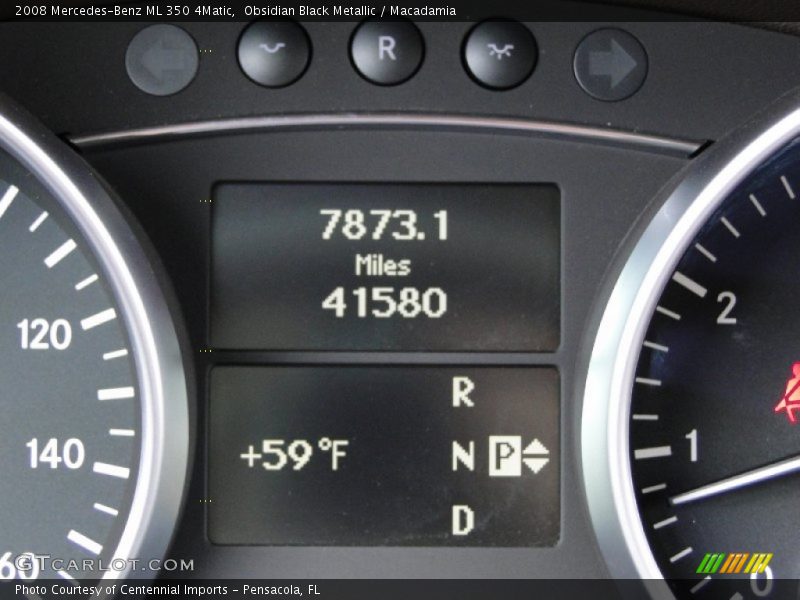 Obsidian Black Metallic / Macadamia 2008 Mercedes-Benz ML 350 4Matic