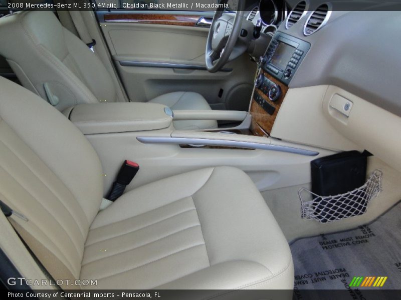 Obsidian Black Metallic / Macadamia 2008 Mercedes-Benz ML 350 4Matic