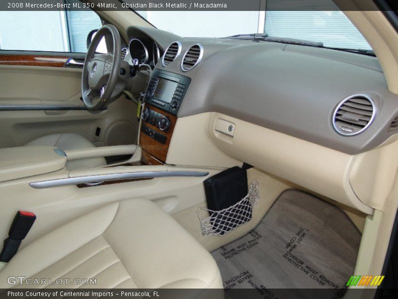 Obsidian Black Metallic / Macadamia 2008 Mercedes-Benz ML 350 4Matic